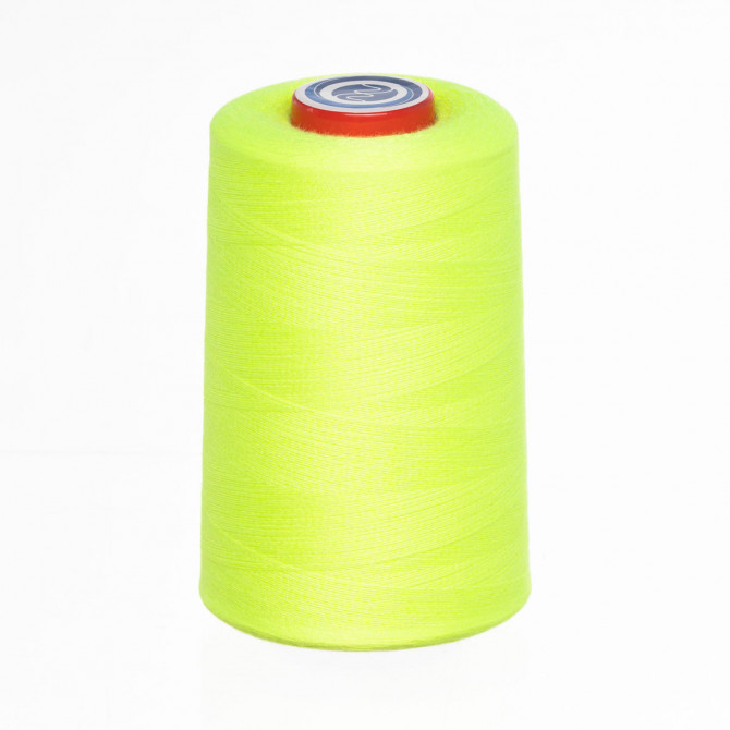 Sewing thread, 100% polyester, N120, 5000y/cone, (6820) high visibility yellow