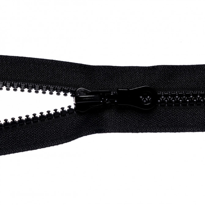 Plastic zipper 6mm, 1 slider, open end, 75cm