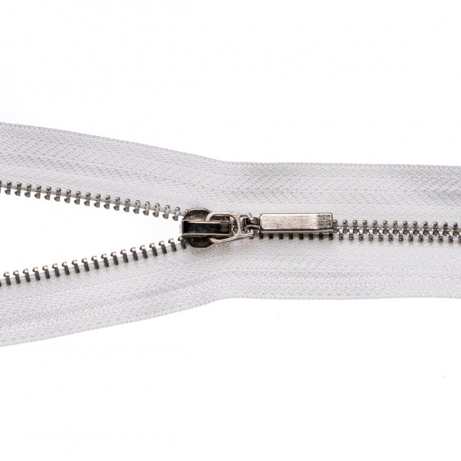 Metal zipper 4mm, 1 slider, open end, 55cm